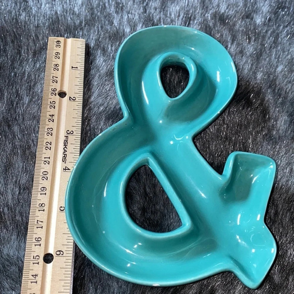 & Teal  ceramic display dish decor New - Picture 9 of 11